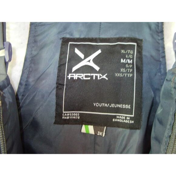 Arctix Bib Suit Snow Strappy Gray 3K Youth Medium Ski Outddor Winter - Picture 3 of 12